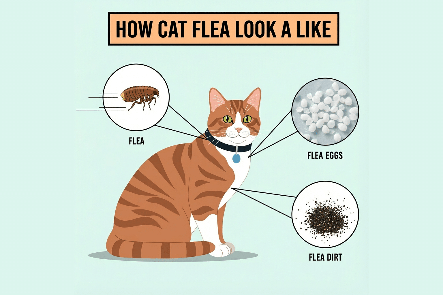 cat flea visual guide